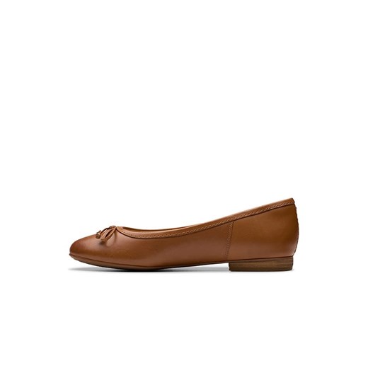 Clarks Skórzane baleriny &quot;Fawna&quot; w kolorze jasnobrązowym Clarks 41 Limango Polska wyprzedaż