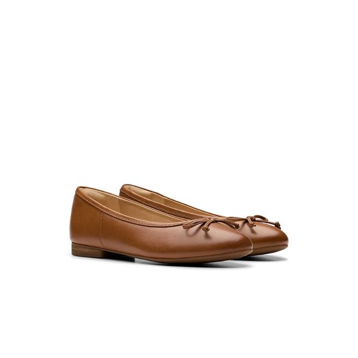 Clarks Skórzane baleriny &quot;Fawna&quot; w kolorze jasnobrązowym Clarks 39,5 wyprzedaż Limango Polska