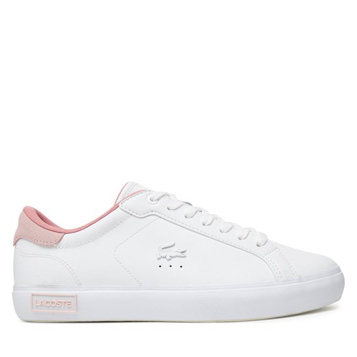 Buty sportowe damskie Lacoste sneakersy białe sznurowane płaskie 