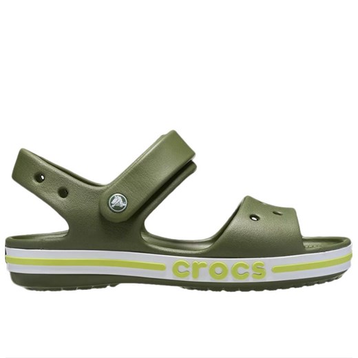 Sandały Crocs Bayaband Sandal 211054-309 - zielone ze sklepu streetstyle24.pl w kategorii Sandały dziecięce - zdjęcie 179092088