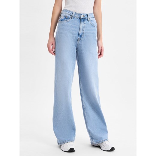 Tommy Jeans Dżinsy - Claire High Wide Kobiety Bawełna bielony jednolity ze sklepu vangraaf w kategorii Jeansy damskie - zdjęcie 179094127