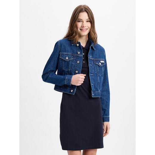 Calvin Klein Jeans Damska kurtka dżinsowa Kobiety dark stone jednolity ze sklepu vangraaf w kategorii Kurtki damskie - zdjęcie 179094128