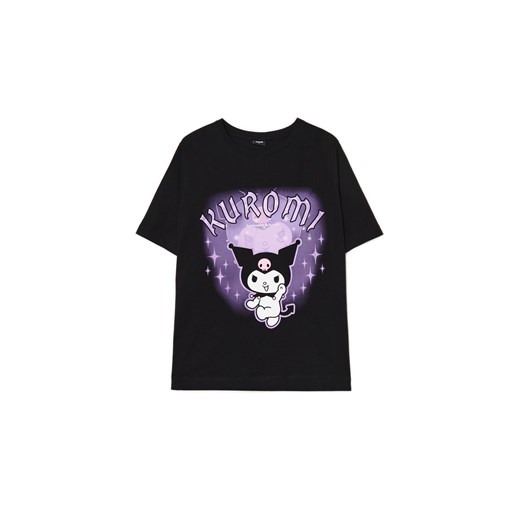 Cropp - Czarna koszulka Kuromi - czarny Cropp XS Cropp