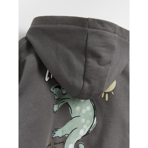 Reserved - Bawełniana bluza z kapturem - ciemnoszary Reserved 5-2 lata) Reserved