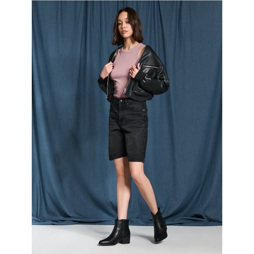 Sinsay - Szorty jeansowe - czarny ze sklepu Sinsay w kategorii Szorty - zdjęcie 179096406