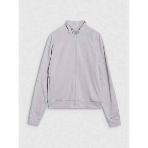 Damska bluza treningowa 4F 4FRSS25TFSWF635 - szara ze sklepu Sportstylestory.com w kategorii Bluzy damskie - zdjęcie 179098035
