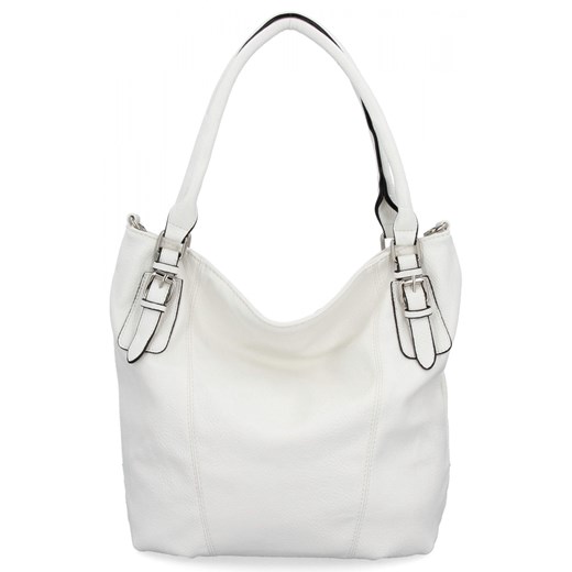 Uniwersalna Torebka Damska XL firmy Hernan HB0388 Biała ze sklepu PaniTorbalska w kategorii Torby Shopper bag - zdjęcie 179098397