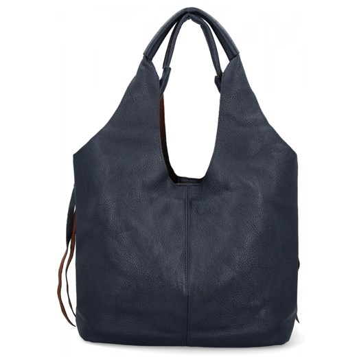Torebka Shopper Bag XL z Kosmetyczką firmy Herisson 19C323 Granatowa ze sklepu PaniTorbalska w kategorii Torby Shopper bag - zdjęcie 179099006