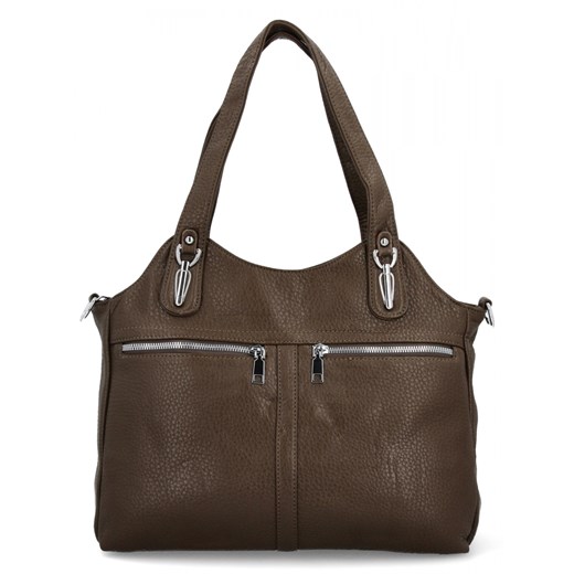 Torebka Damska Shopper Bag firmy Herisson 17B375 Ciemno Ziemista ze sklepu PaniTorbalska w kategorii Torby Shopper bag - zdjęcie 179099295