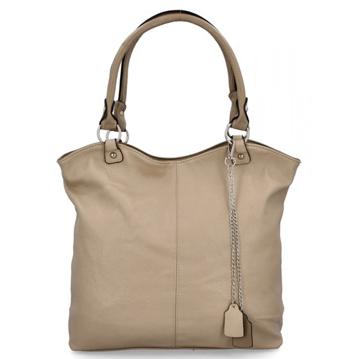 Torebka Uniwersalna Shopper Bag Hernan HB0150 Ciemno Beżowa/Ziemista ze sklepu PaniTorbalska w kategorii Torby Shopper bag - zdjęcie 179099639