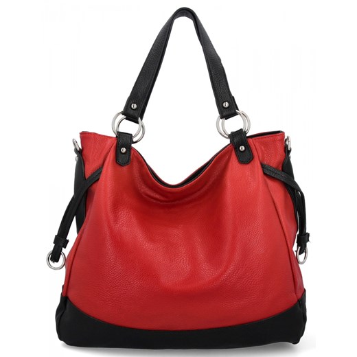Uniwersalna Torebka Damska XL firmy Hernan HB982 Ciemno Czerwona ze sklepu PaniTorbalska w kategorii Torby Shopper bag - zdjęcie 179099697