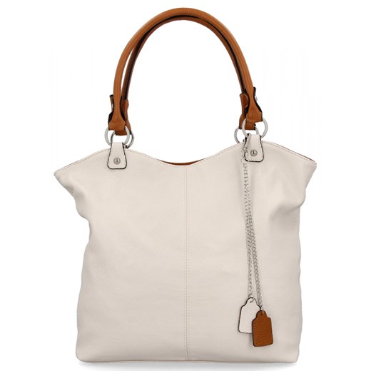 Torebka Uniwersalna Shopper Bag Hernan HB0150 Beżowa/Ruda ze sklepu PaniTorbalska w kategorii Torby Shopper bag - zdjęcie 179099768