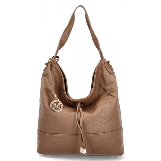 Uniwersalna Torebka Damska firmy Herisson 16B372 Ciemno Beżowa ze sklepu PaniTorbalska w kategorii Torby Shopper bag - zdjęcie 179100357