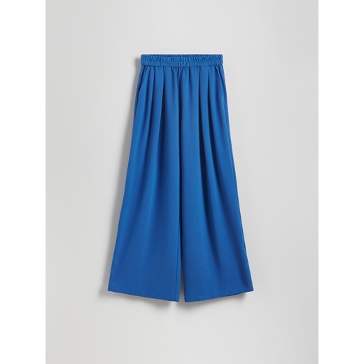 Reserved - Luźne spodnie z zakładkami - niebieski Reserved L Reserved