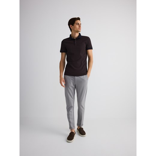 Reserved - Spodnie chino slim z wiskozą - jasnoszary Reserved XL Reserved