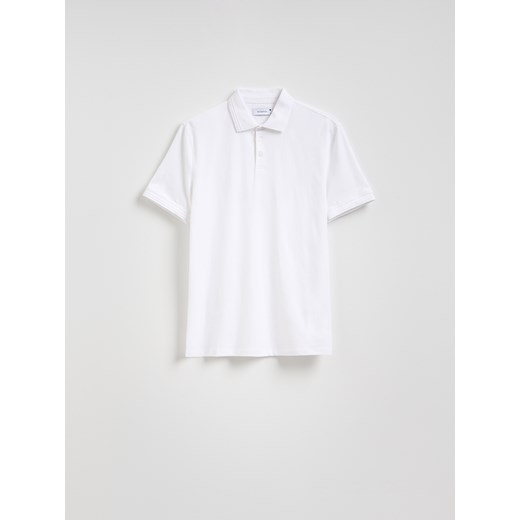 Reserved - Koszulka polo regular - biały ze sklepu Reserved w kategorii T-shirty męskie - zdjęcie 179101386