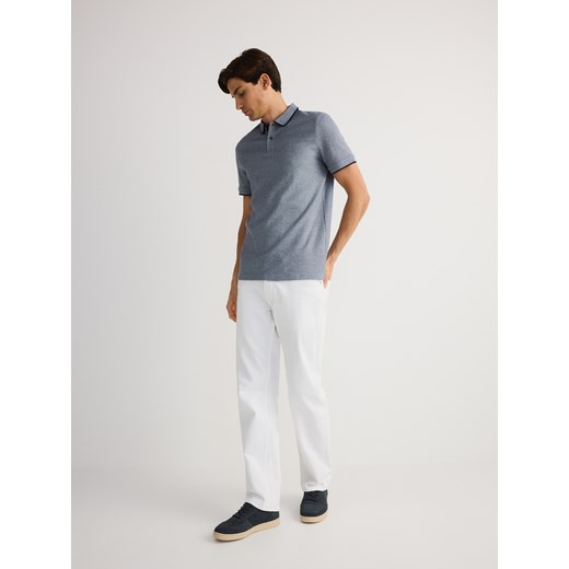Reserved - Koszulka polo regular fit - granatowy Reserved L Reserved