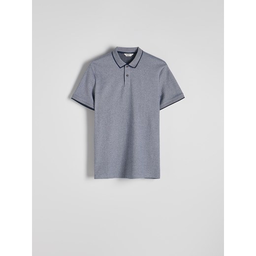 Reserved - Koszulka polo regular fit - granatowy Reserved L Reserved