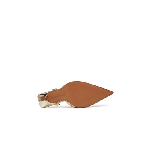 Sandały damskie Aldo eleganckie na szpilce złote z klamrą 