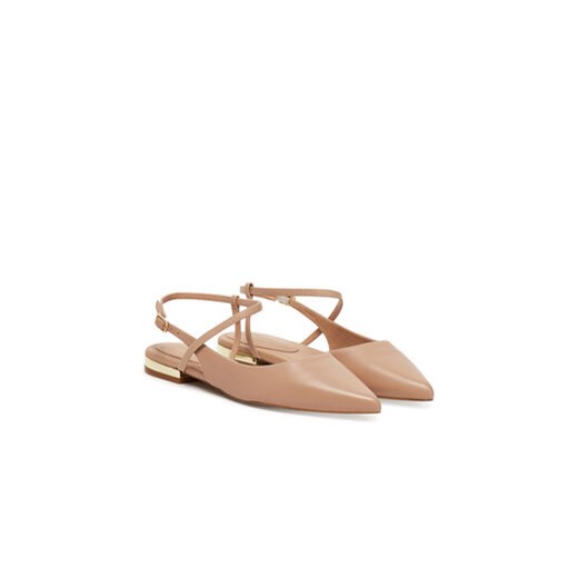 Balerinki beżowe Aldo z klamrą 