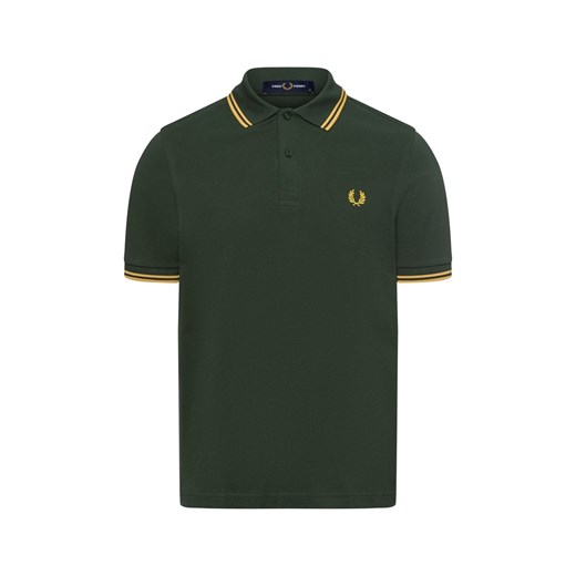 Fred Perry Męska koszulka polo Mężczyźni Bawełna jodłowy jednolity ze sklepu vangraaf w kategorii T-shirty męskie - zdjęcie 179105919