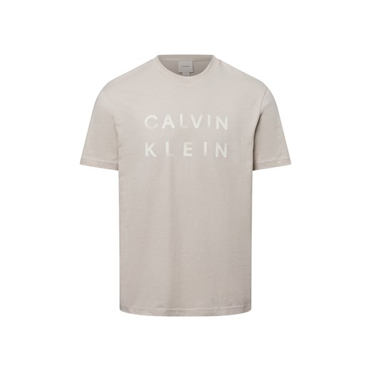 Calvin Klein Koszulka męska Mężczyźni Bawełna kitt jednolity ze sklepu vangraaf w kategorii T-shirty męskie - zdjęcie 179105949
