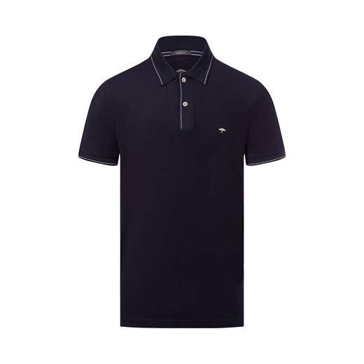 Fynch-Hatton Męska koszulka polo Mężczyźni Bawełna granatowy jednolity ze sklepu vangraaf w kategorii T-shirty męskie - zdjęcie 179105958