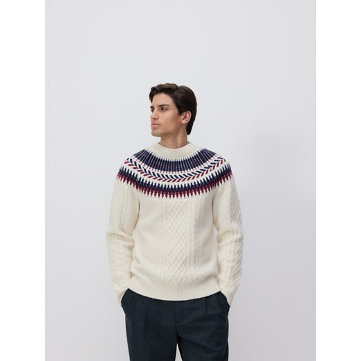 Reserved - Sweter z wełną - wielobarwny ze sklepu Reserved w kategorii Swetry męskie - zdjęcie 179106057