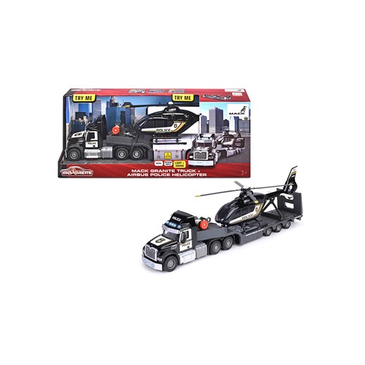 Majorette Pojazd &quot;Mack Truck + Police Helicopter&quot; - 3+ ze sklepu Limango Polska w kategorii Zabawki - zdjęcie 179109798