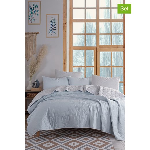 Elizabed 3-częściowy zestaw "Solid" w kolorze błękitno-jasnoszarym ze sklepu Limango Polska w kategorii Tekstylia - zdjęcie 179111259
