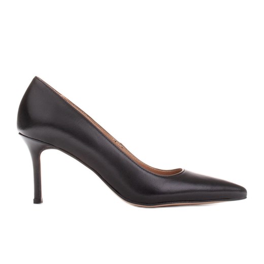 Marco Shoes Eleganckie szpilki z miękkiej skóry czarne Marco Shoes 41 ButyModne.pl