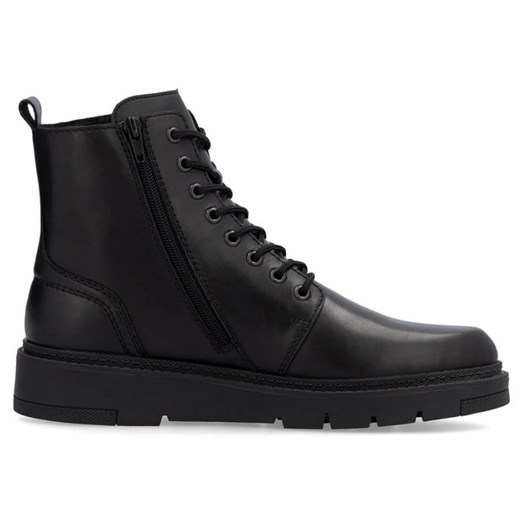Buty męskie skórzane ocieplane Rieker 30101-00 RKR751 czarne ze sklepu ButyModne.pl w kategorii Buty zimowe męskie - zdjęcie 179112475