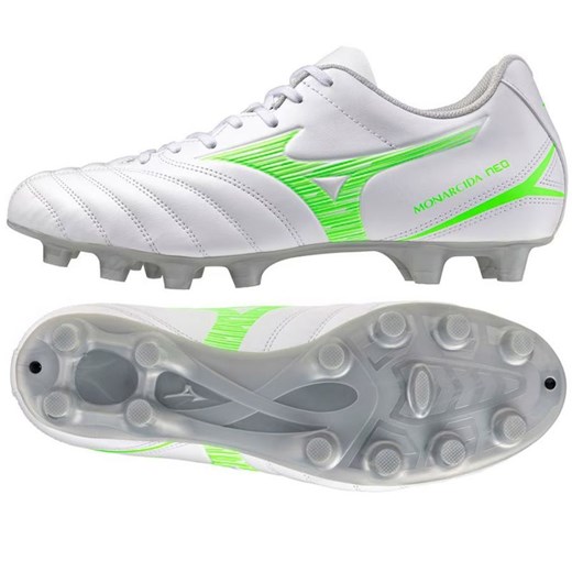 Buty piłkarskie Mizuno Monarcida Neo Iii Select P1GA252537 białe ze sklepu ButyModne.pl w kategorii Buty sportowe męskie - zdjęcie 179112629
