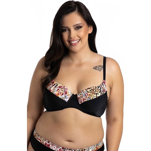 Dwuczęściowy strój kąpielowy plus size 73/04, Kolor czarny-wzór, Rozmiar XL, Primo ze sklepu Primodo w kategorii Stroje kąpielowe - zdjęcie 179113789