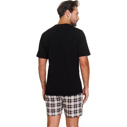 Doctor Nap męska piżama z napisem Get Some Rest PMB.7231, Kolor czarny-wzór, Rozmiar S, Doctor Nap ze sklepu Intymna w kategorii Piżamy męskie - zdjęcie 179114056