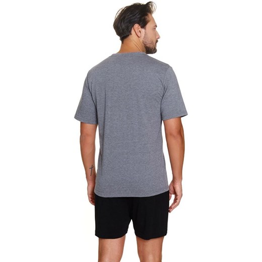 Doctor Nap męska piżama w klasycznym stylu PMB.7235.DARK_GREY, Kolor szaro-czarny, Rozmiar S, Doctor Nap ze sklepu Intymna w kategorii Piżamy męskie - zdjęcie 179114065