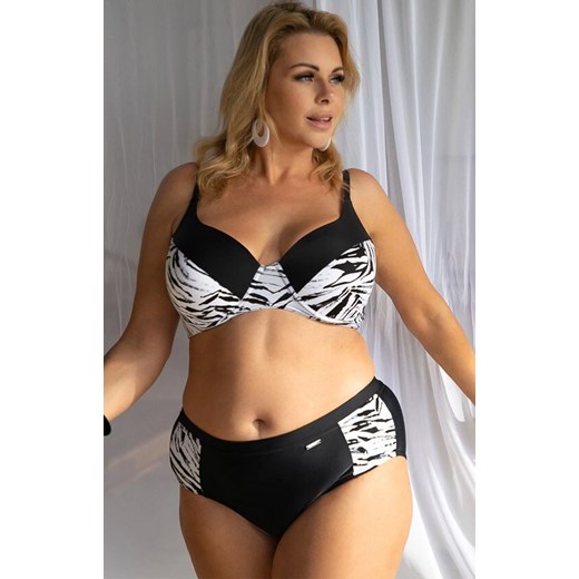 Dwuczęściowy strój kąpielowy plus size 147/10, Kolor czarny-wzór, Rozmiar L, Primo ze sklepu Intymna w kategorii Stroje kąpielowe - zdjęcie 179114199
