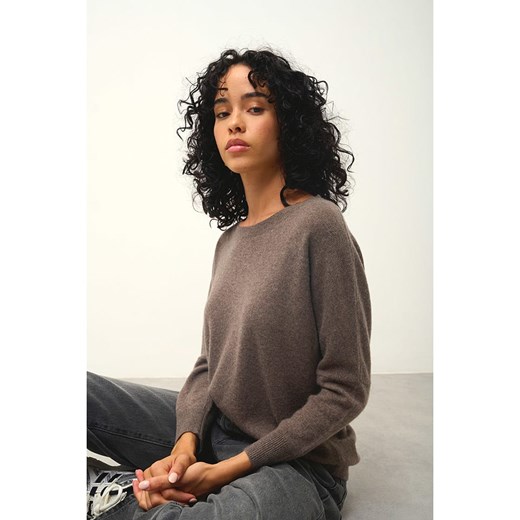 AUTHENTIC CASHMERE Kaszmirowy sweter &quot;Goléon&quot; w kolorze brązowym ze sklepu Limango Polska w kategorii Swetry damskie - zdjęcie 179114387