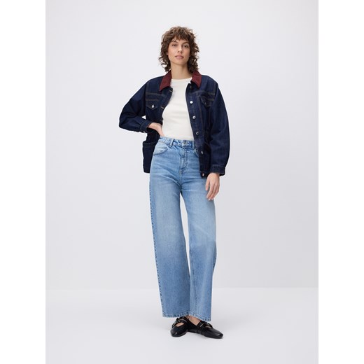 Bluzka damska Reserved z krótkimi rękawami z okrągłym dekoltem casualowa 