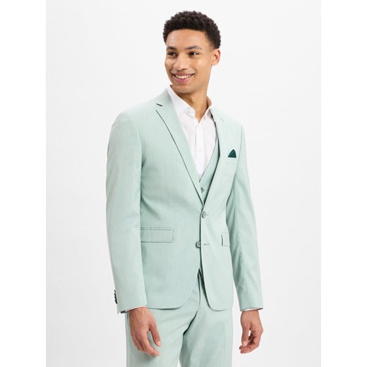 Finshley & Harding Męska kurtka modułowa - Oakland Mężczyźni Slim Fit miętowy marmurkowy ze sklepu vangraaf w kategorii Marynarki męskie - zdjęcie 179117396