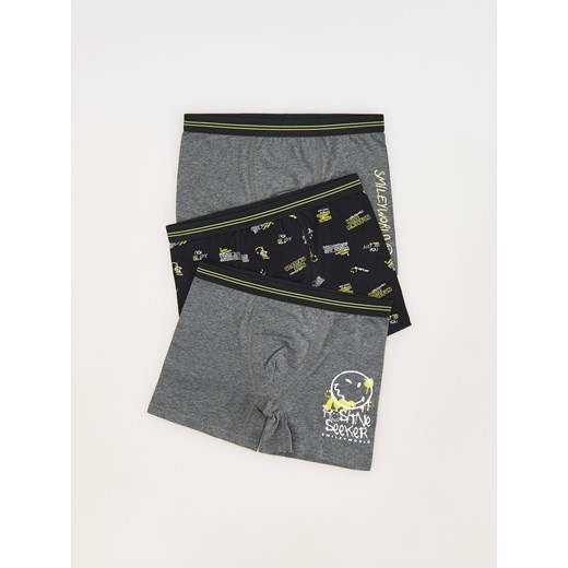 Reserved - Bokserki SmileyWorld® 3 pack - czarny ze sklepu Reserved w kategorii Majtki dziecięce - zdjęcie 179118445