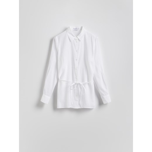 Reserved - Koszula z wiązaniem z modalu - biały Reserved XS Reserved