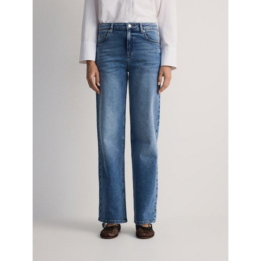 Reserved - Jeansy straight leg - niebieski Reserved 38 Reserved