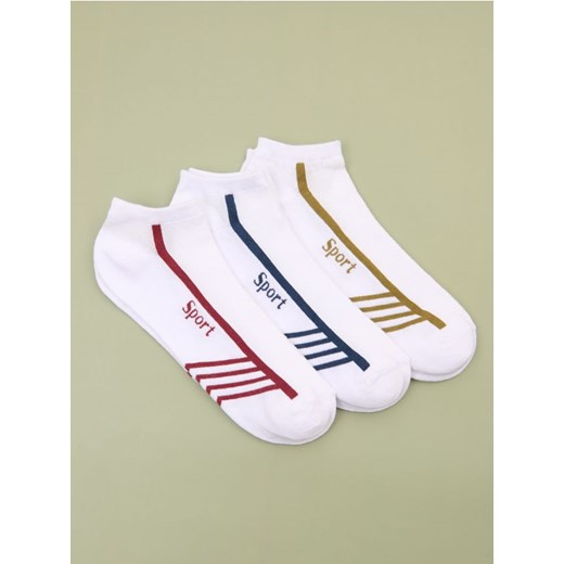Sinsay - Skarpetki 3 pack - biały ze sklepu Sinsay w kategorii Skarpetki męskie - zdjęcie 179119905