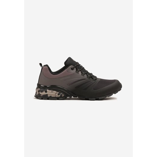 Czarno-Szare Buty Sportowe Sneakersy z Efektem Ombre na Tłoczonej Podeszwie Nelloti ze sklepu born2be.pl w kategorii Buty sportowe męskie - zdjęcie 179120885