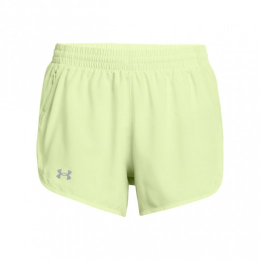 Damskie spodenki do biegania Under Armour UA Fly By 3\'\' Shorts - zielone ze sklepu Sportstylestory.com w kategorii Szorty - zdjęcie 179120936