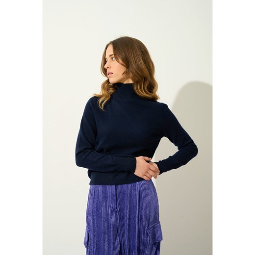 AUTHENTIC CASHMERE Kaszmirowy sweter &quot;Eileen&quot; w kolorze granatowym ze sklepu Limango Polska w kategorii Swetry damskie - zdjęcie 179121506