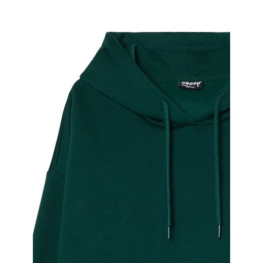 Cropp - Zielona bluza z napisem na plecach - zielony Cropp XS Cropp