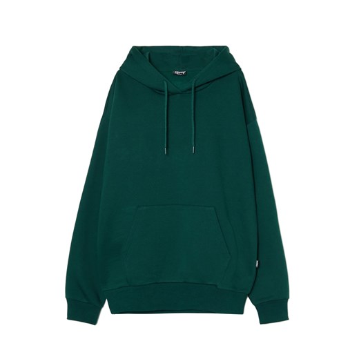 Cropp - Zielona bluza z napisem na plecach - zielony Cropp M Cropp