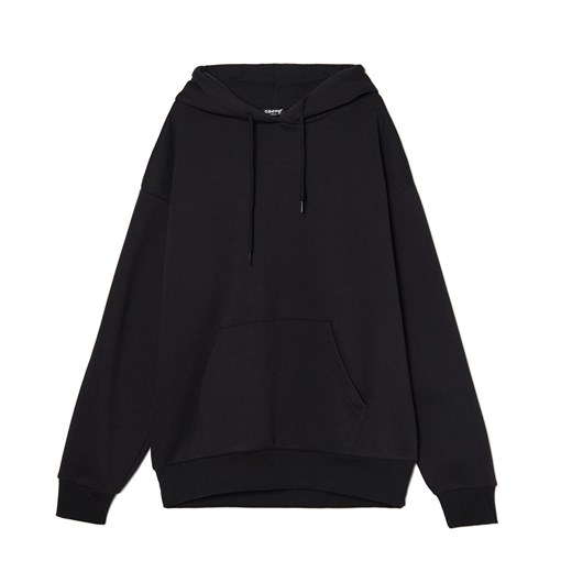 Cropp - Czarna bluza z napisem na plecach - czarny Cropp M Cropp